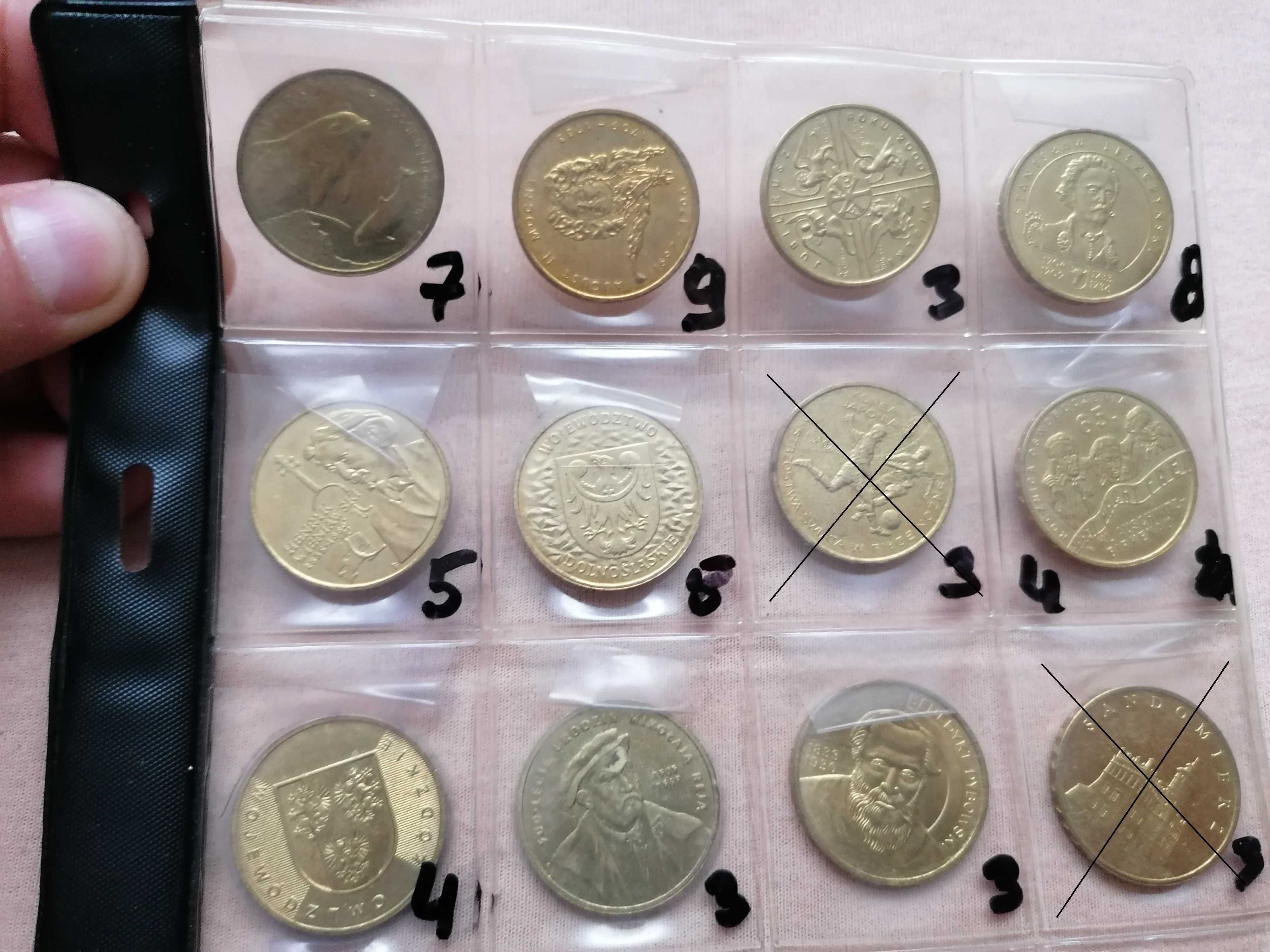 Kolekcja monet dwuzłotowych,złote dwójki