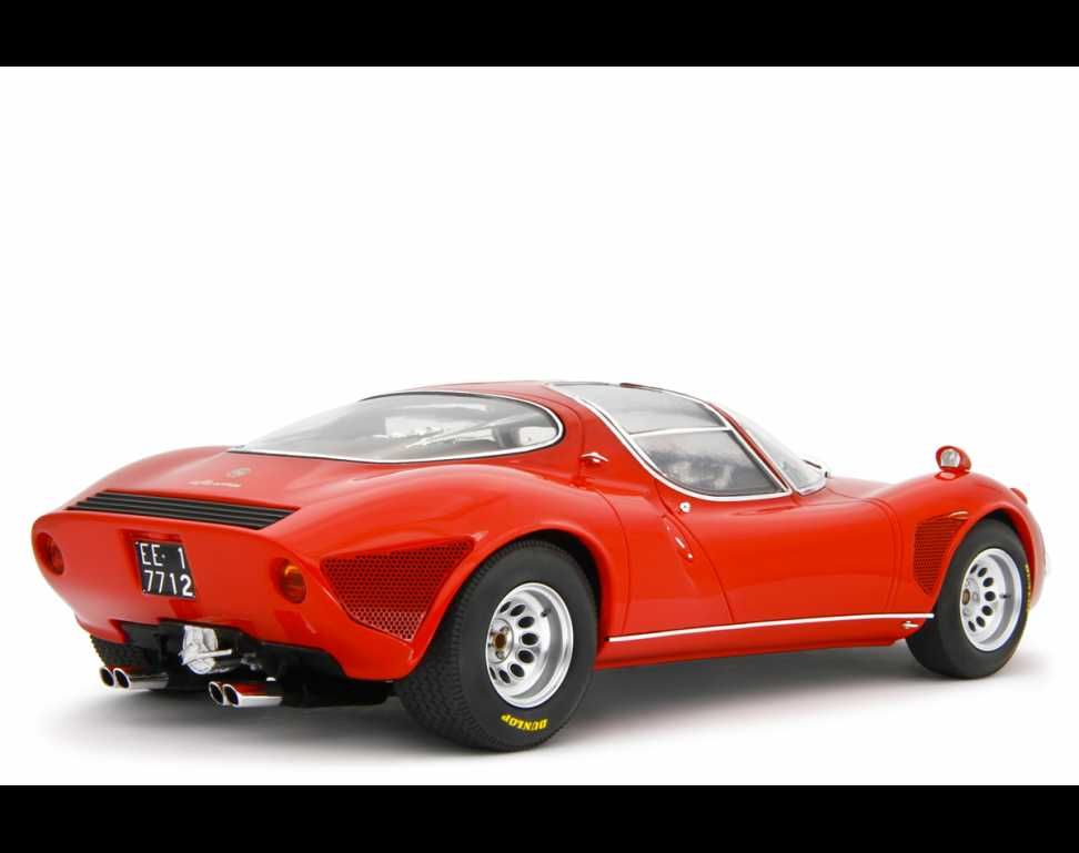 1:18 Laudoracing-Model Alfa Romeo 33 Coupe Stradale 1967 C Version red