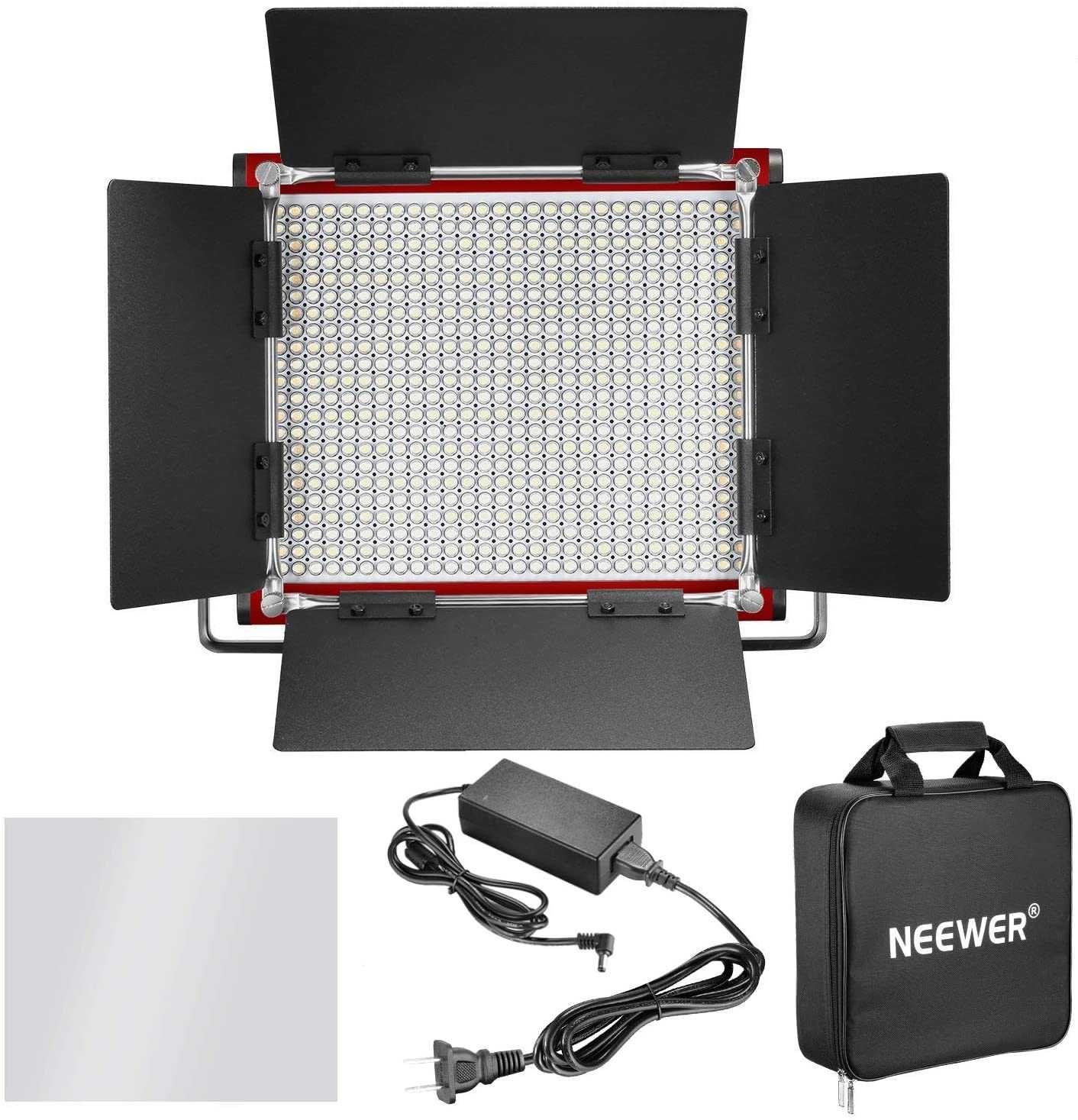 Conjunto triplo painéis LED Neewer Fotografia Vídeo leds estúdio luz