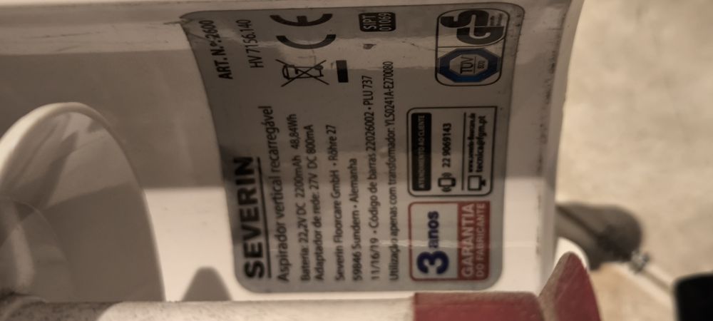PEÇAS aspirador bateria Severin HV 7156 LIDL Aldi para peças