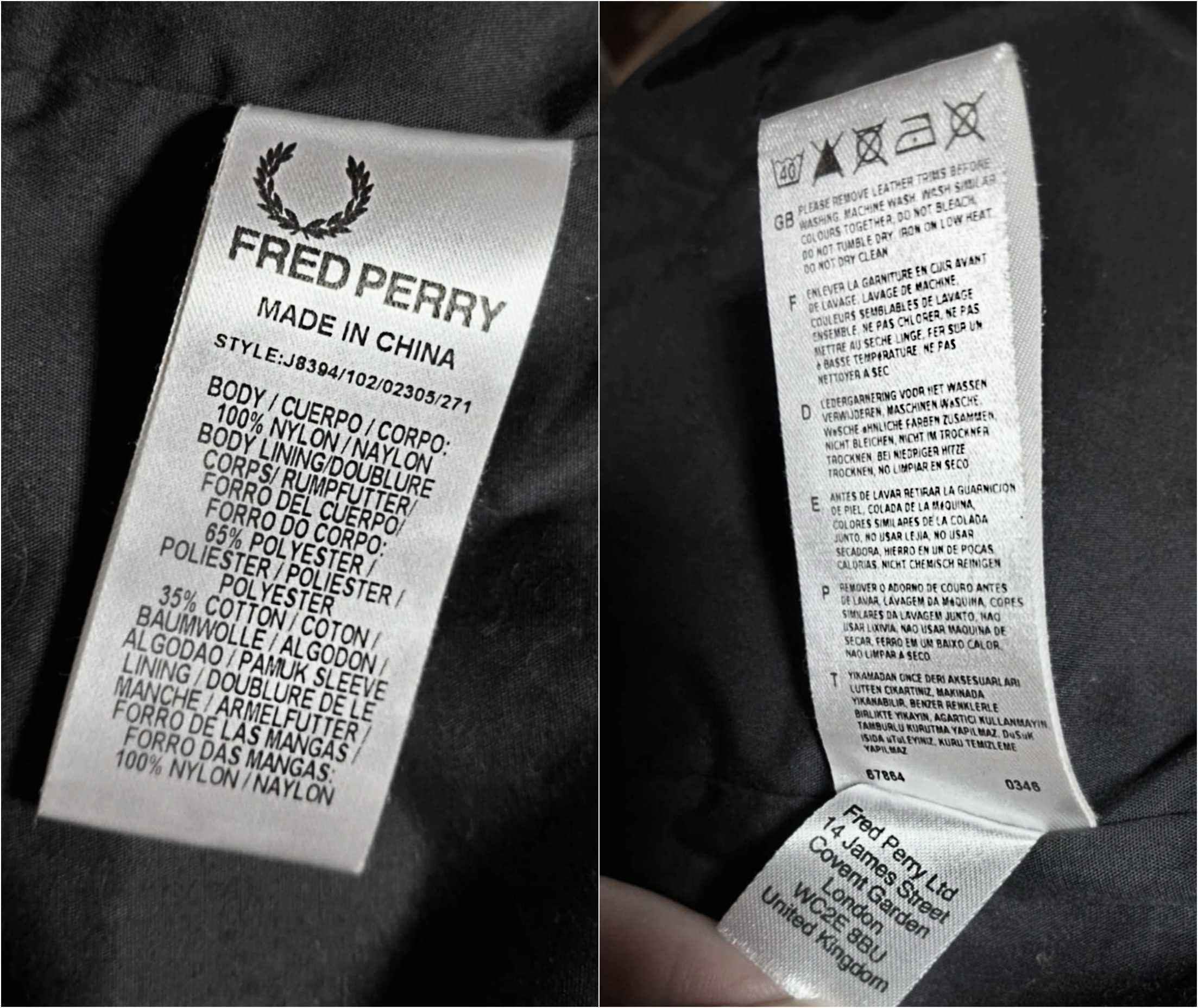 Куртка Fred Perry чоловіча (р. M ) Оригінал мужская парка деми