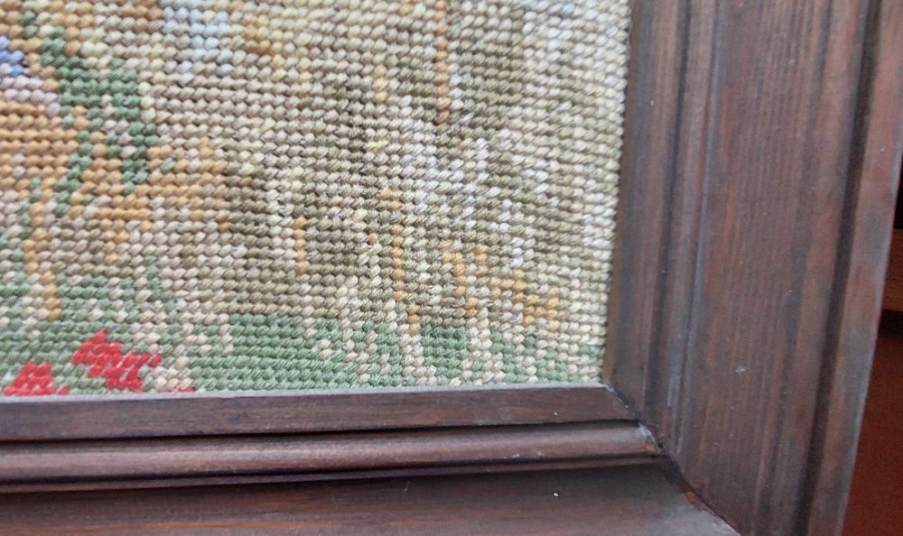 Duży obraz ręcznie haftowany