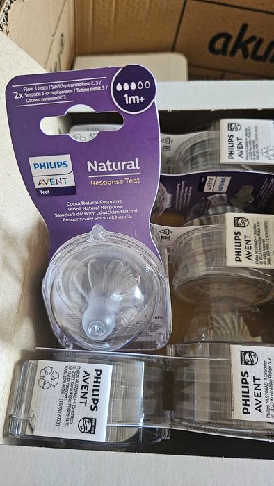 Smoczek do butelki Avent Natural smoczki silikonowy 1m+ średni szybki