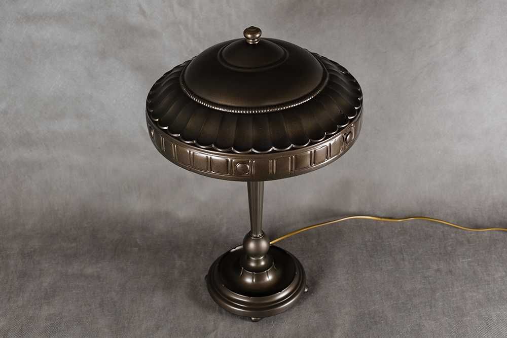 Klasyczna lampa biurkowa z mosiądzu – Art Deco, I poł. XX w.