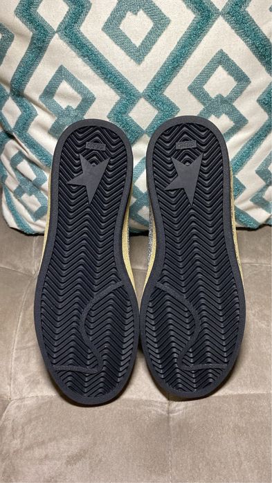 Women's Ball Star in silver glitter with ice-gray suede inserts