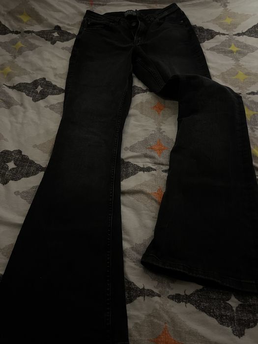 Black flared jeans