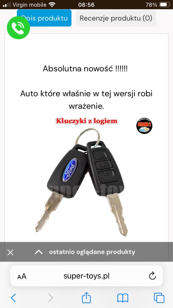 Ford na akumulator dla dzieci