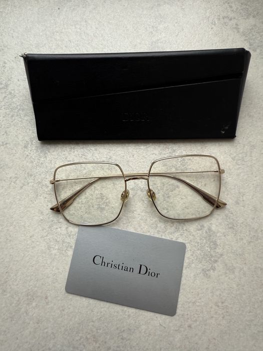 DIOR Stellaire 01 okulary korekcyjne zerówki złote antyrefleksyjne