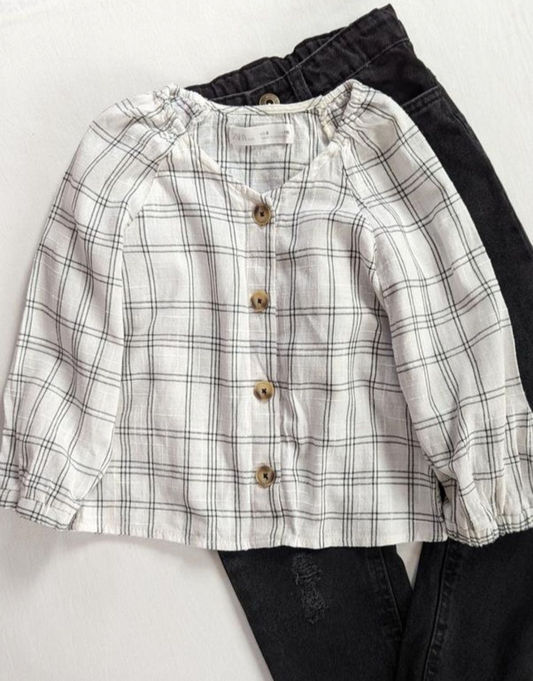 Блуза рубашка льон хлопок Zara 134р