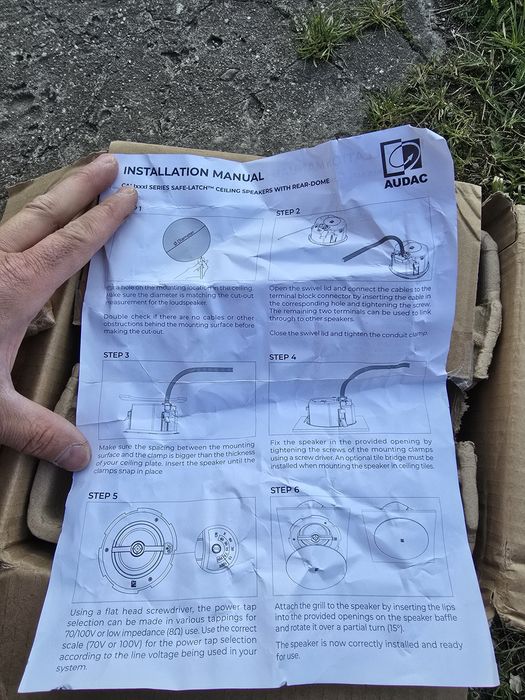 Audac CALI424I Głośnik Sufitowy