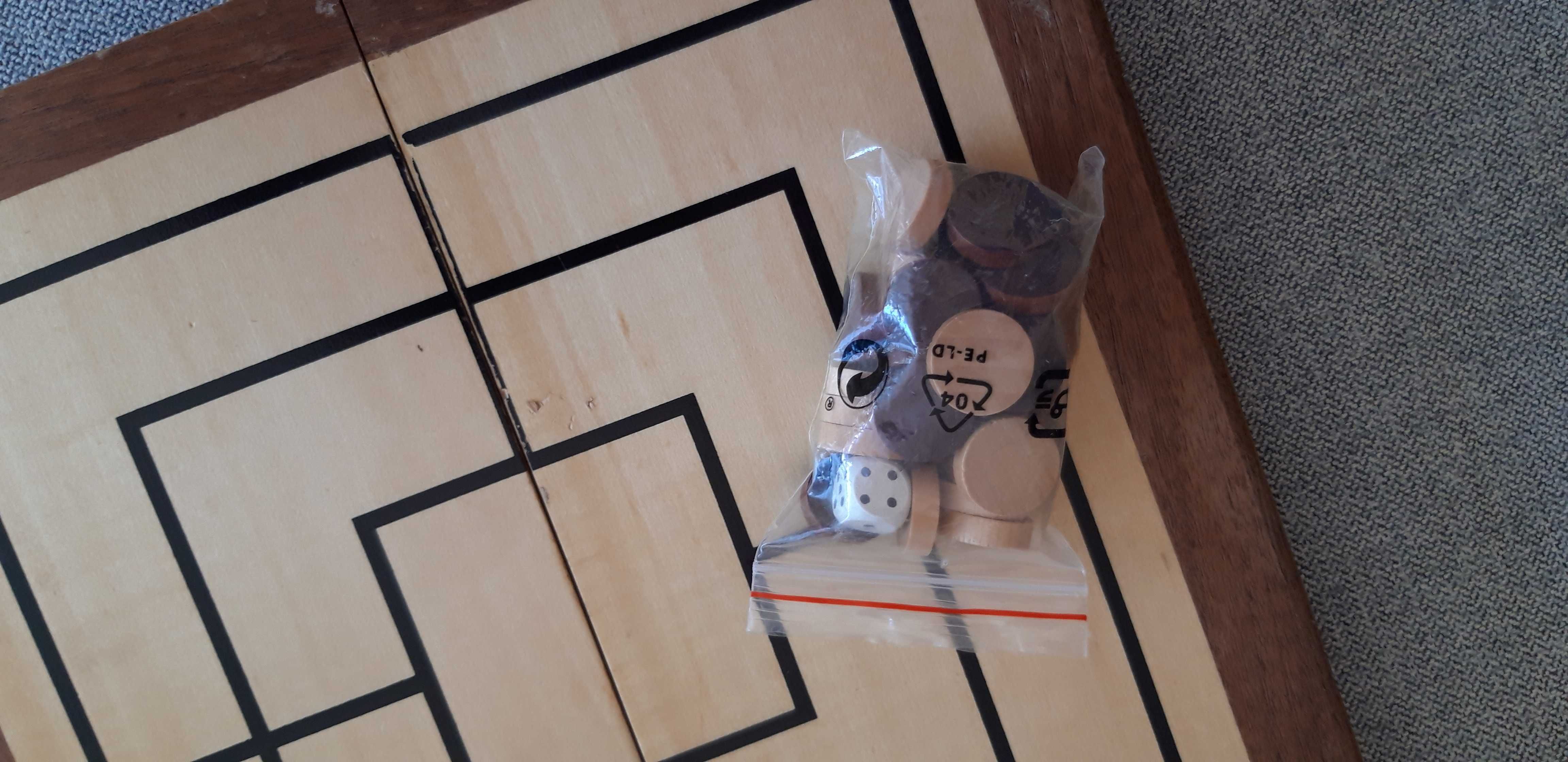 Jogo 2 em 1 Backgammon e trilha