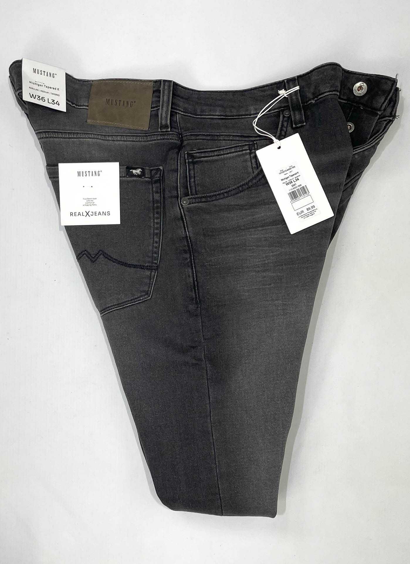 Spodnie męskie jeansy Mustang Michigan Tapered K 783 Grey W36 L34