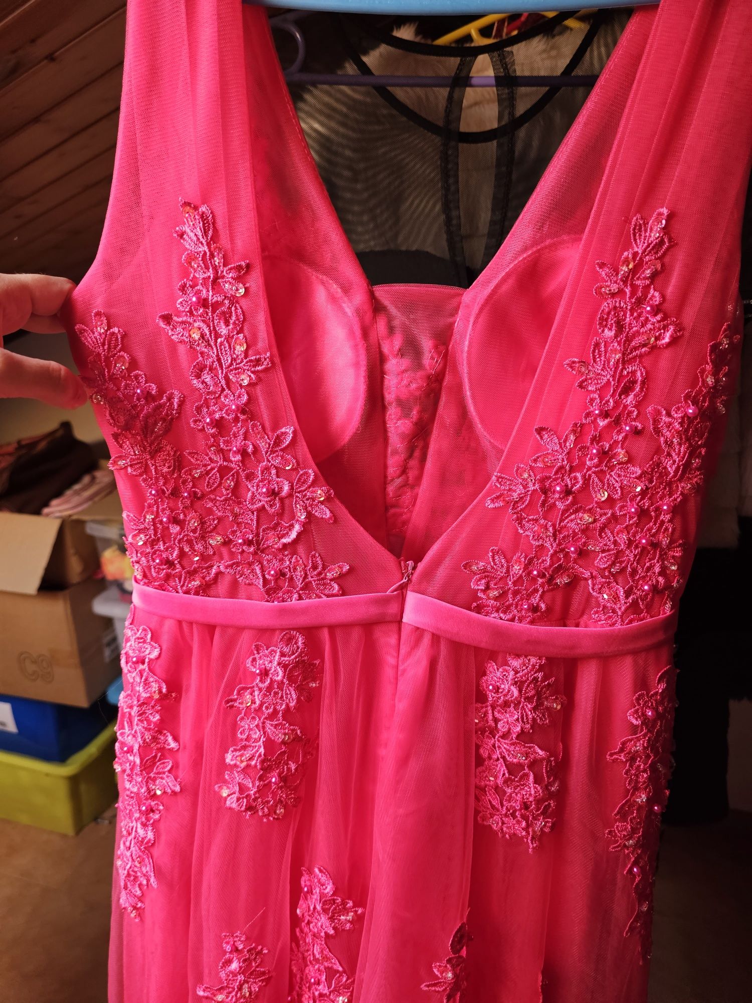 Vestido cerimónia fuscia