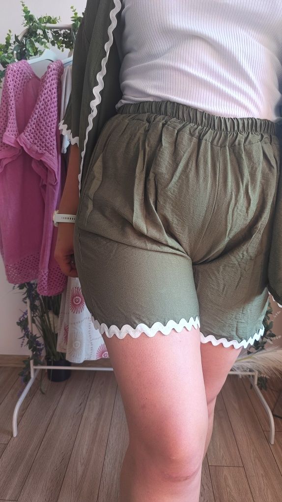 Komplet letni Plus Size Khaki