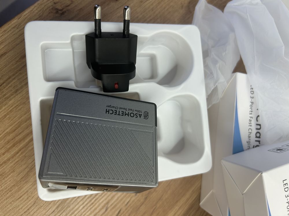 Блок живлення GaN Asometech 100W H811 pd телефону ноутбука type C