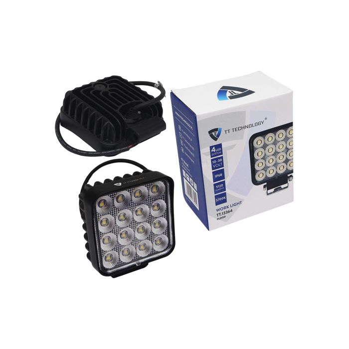 LAMPA Robocza 64 LED OSRAM 64W 10-30V Halogen E9 IP68 TT.13364 [4630]