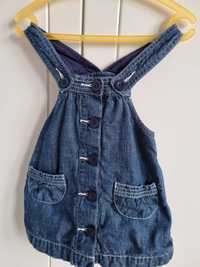 Sukienka ogrodniczka jeans 12-18m F&F