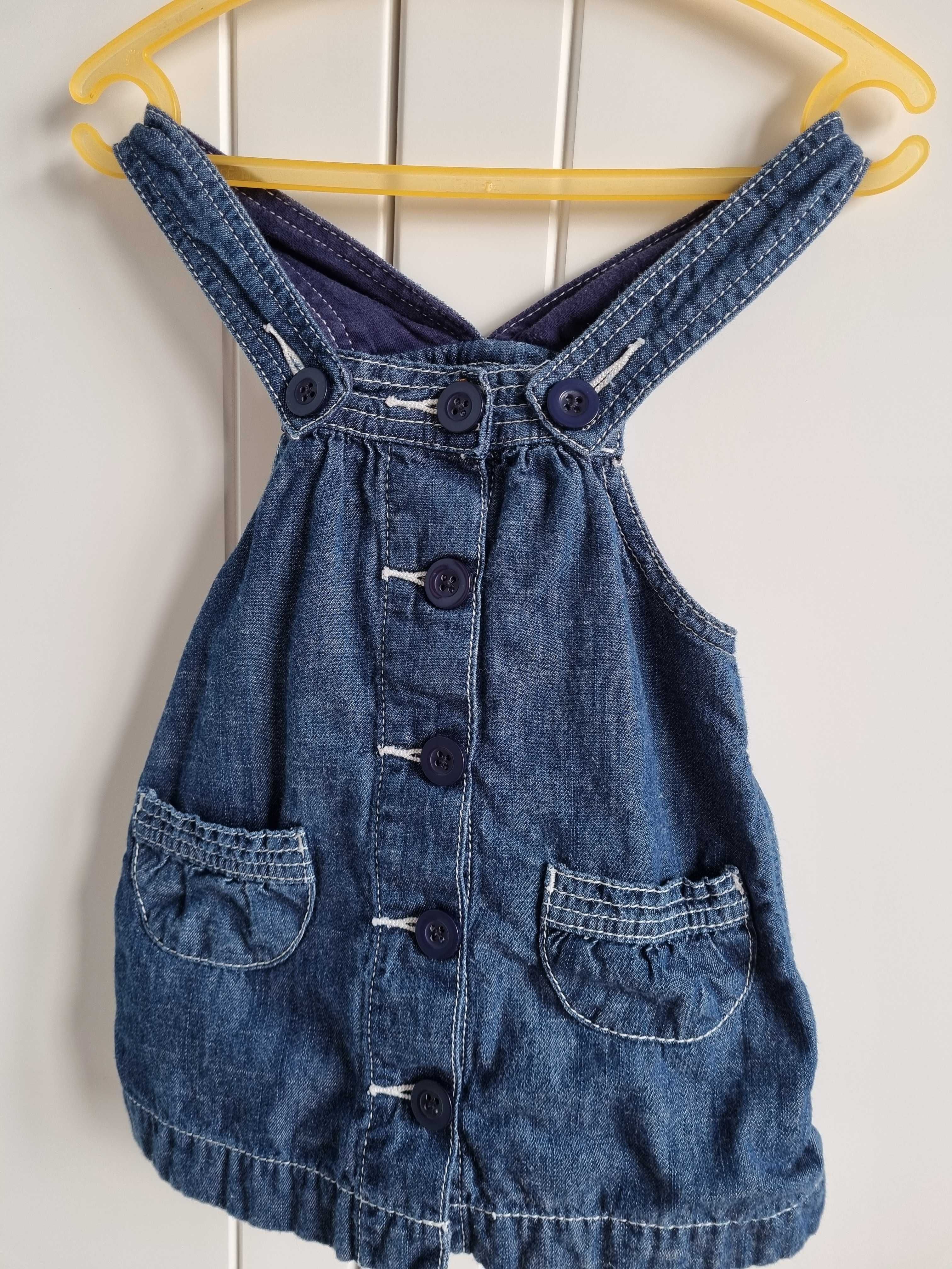 Sukienka ogrodniczka jeans 12-18m F&F