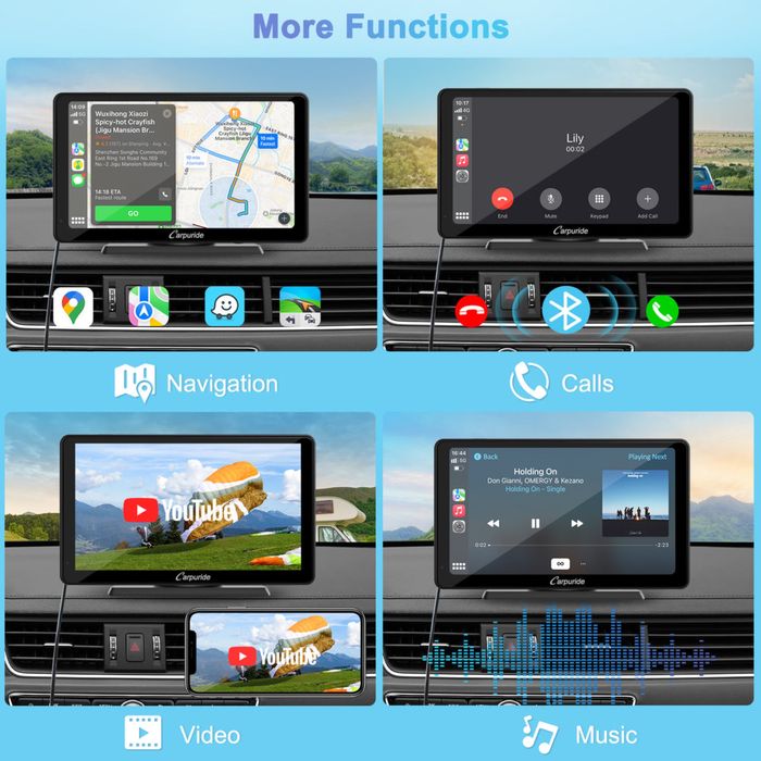 Carpuride c3 Bezprzewodowe radio samochodowe Carplay & Android