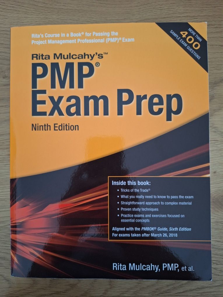 Zestaw PMP PMBOK 6th, PMP Exam Prep 9th + 10th, AGILE Practice +gratis