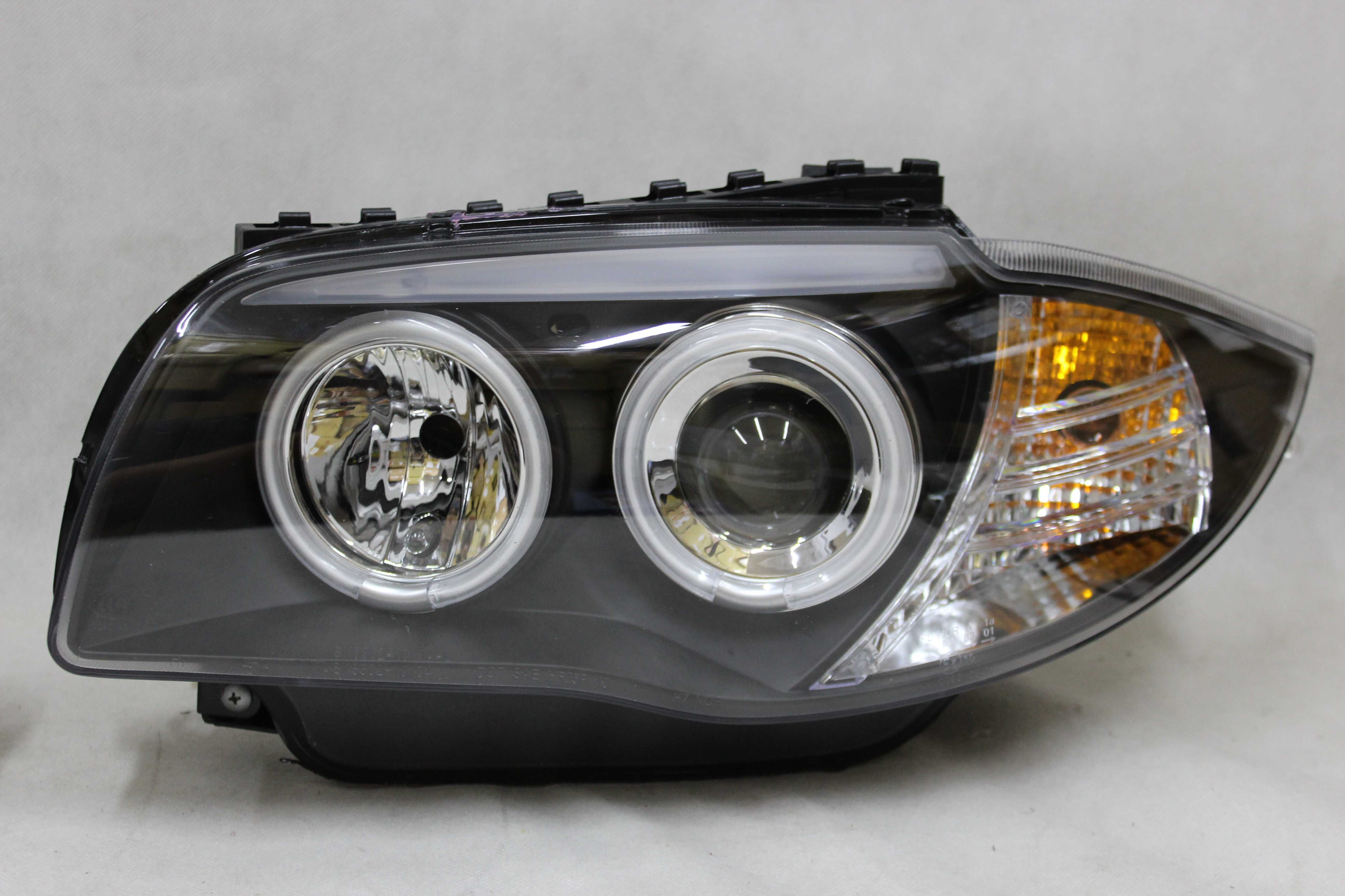 Lampy przednie przód BMW 1 E87 E81 04-11 LED RINGI TUNING CZARNE NOWE