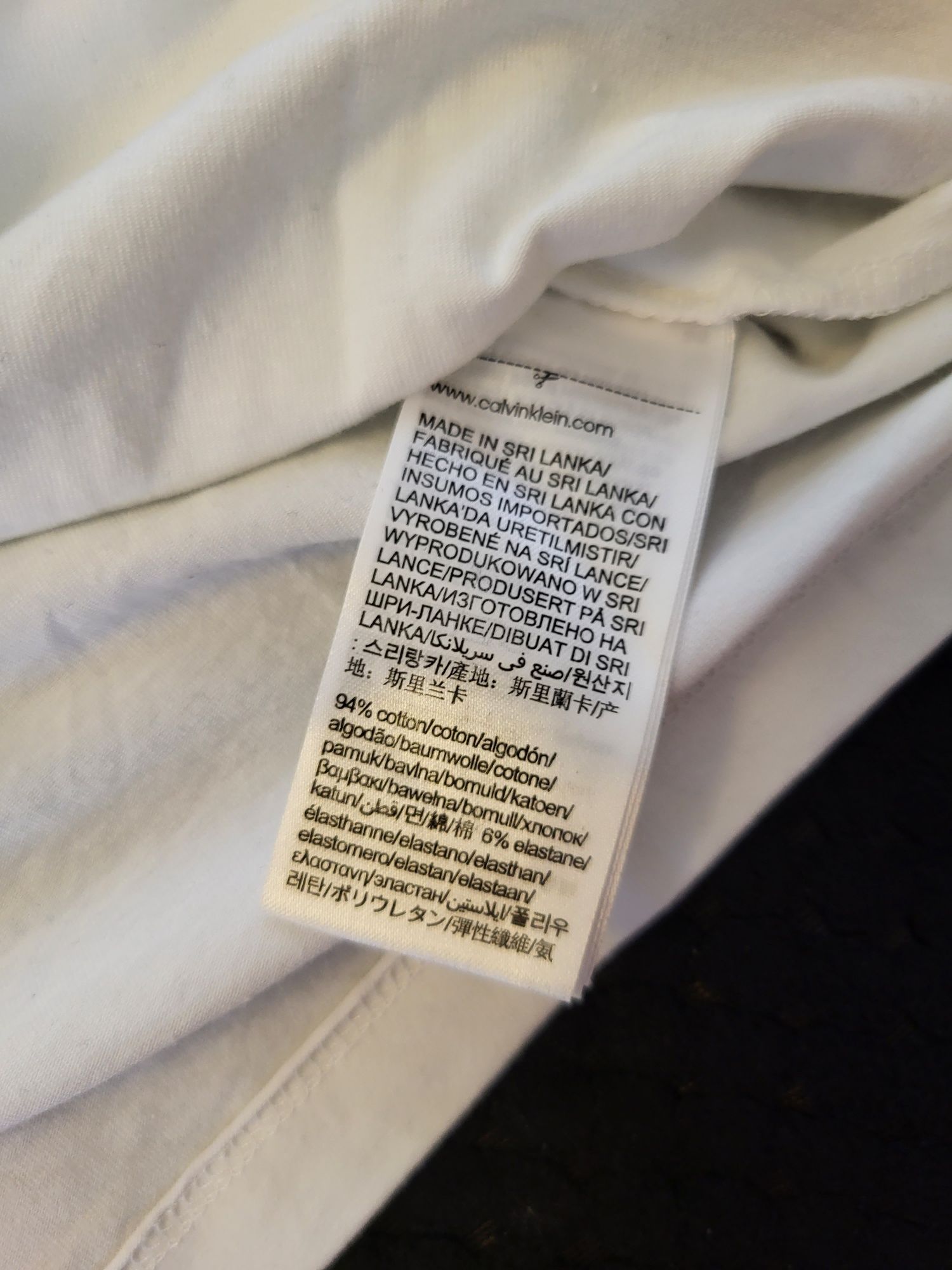Biały t-shirt Calvin Klein, S, stan idealny