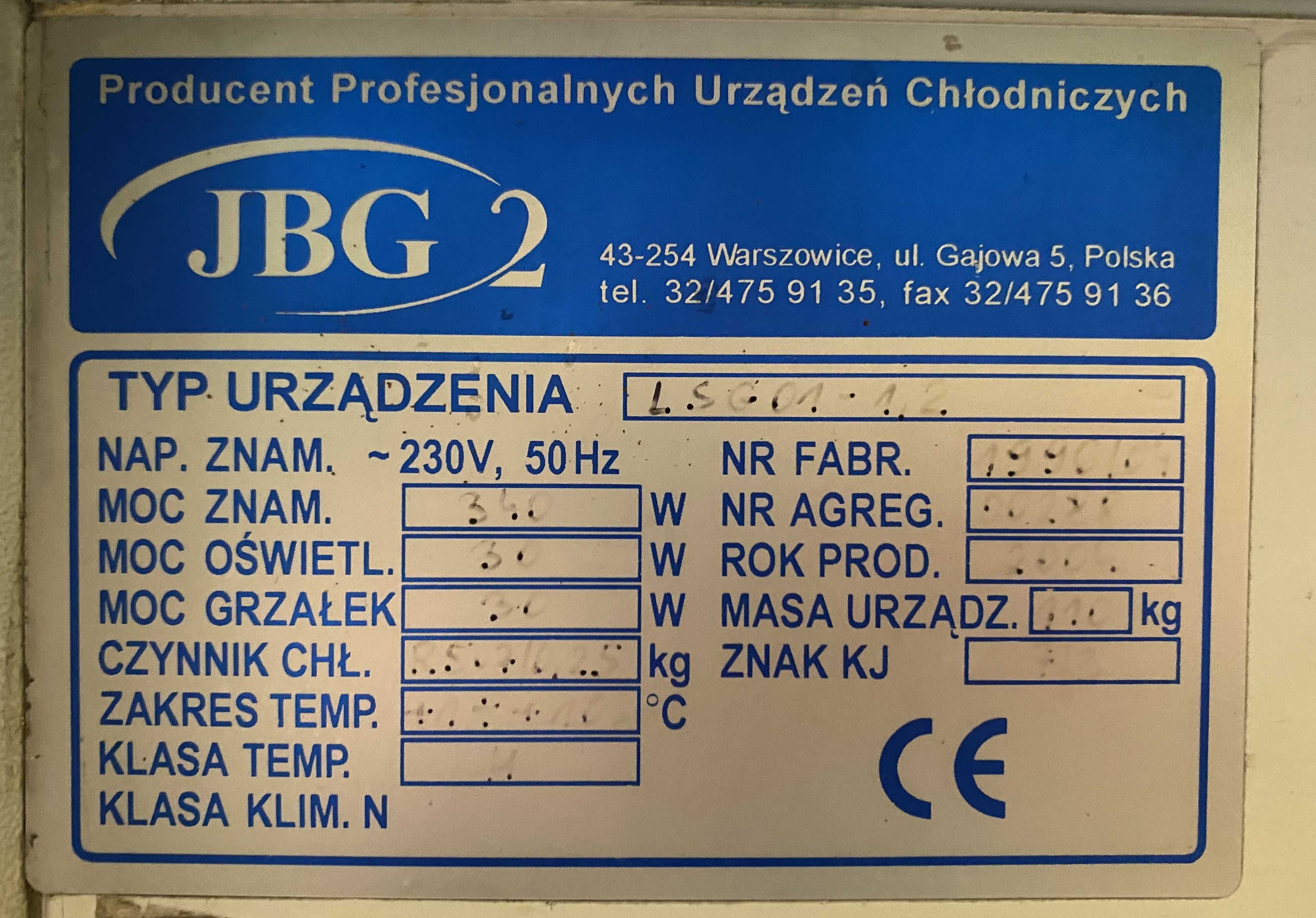 Lada chłodnicza JBG 2, chłodnia spożywcza JBG 2, wyposażenie sklepu