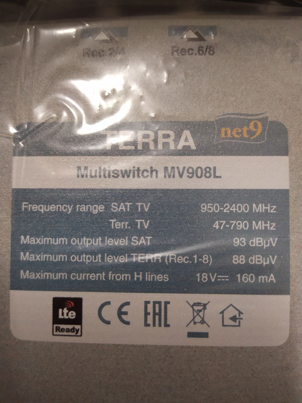 Wieloświecowa multiswitch Terra MV-908L