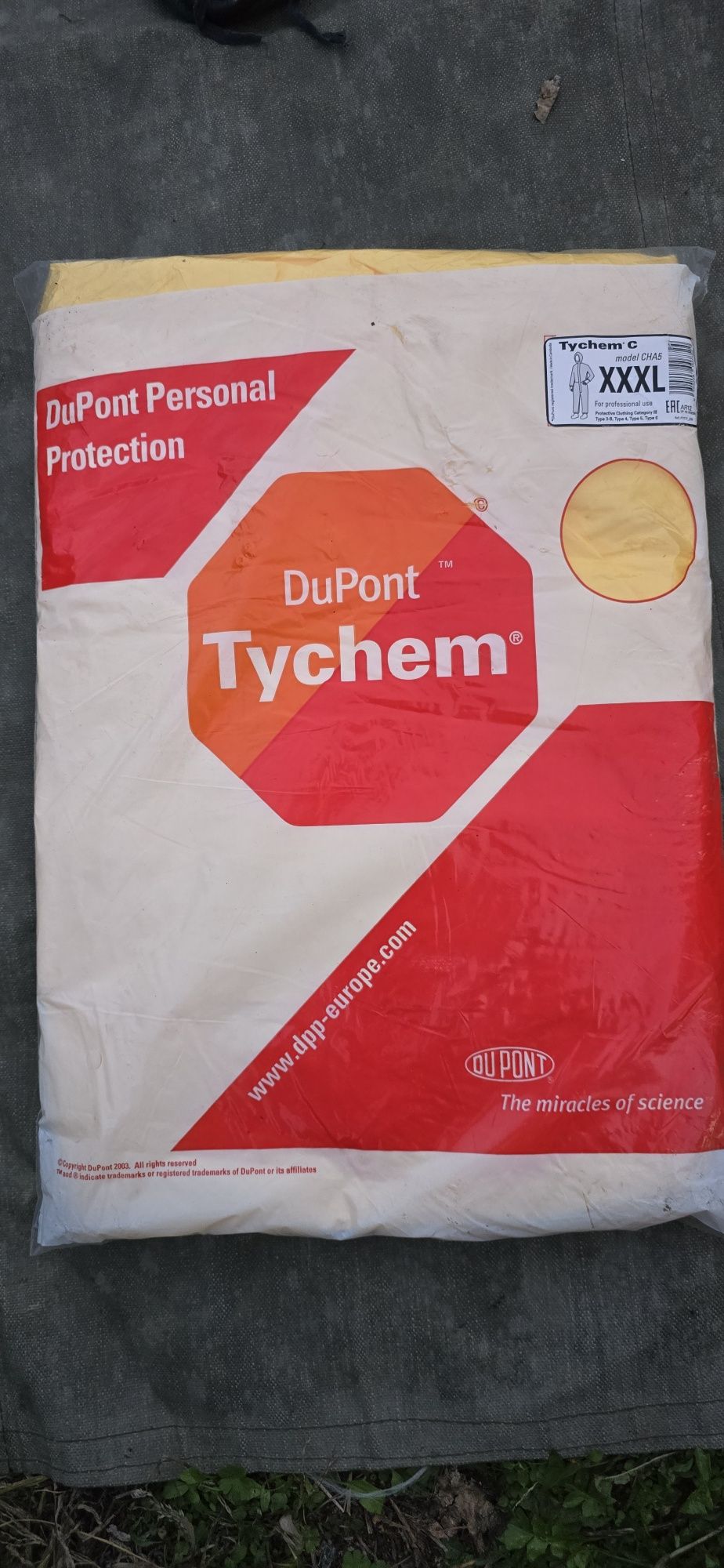 Kombinezon ochronny chemiczny medyczny Dupont Tychem
