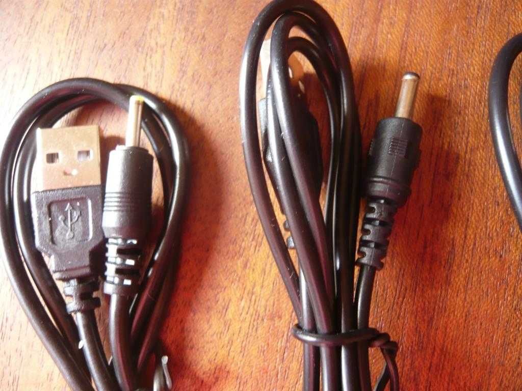 Cabos alimentação USB macho para DC (diâmetros 2; 2,5; 3,5; 4; 5,5)