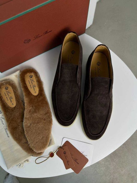 Мужские лоферы Loro Piana ботинки с меховой стелькой Лоро Пиана ob436
