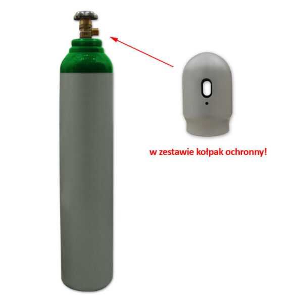 Butla gazowa pełna  MIX/Argon/CO₂ 8L 10L z rurką sedymentacyjną 200bar