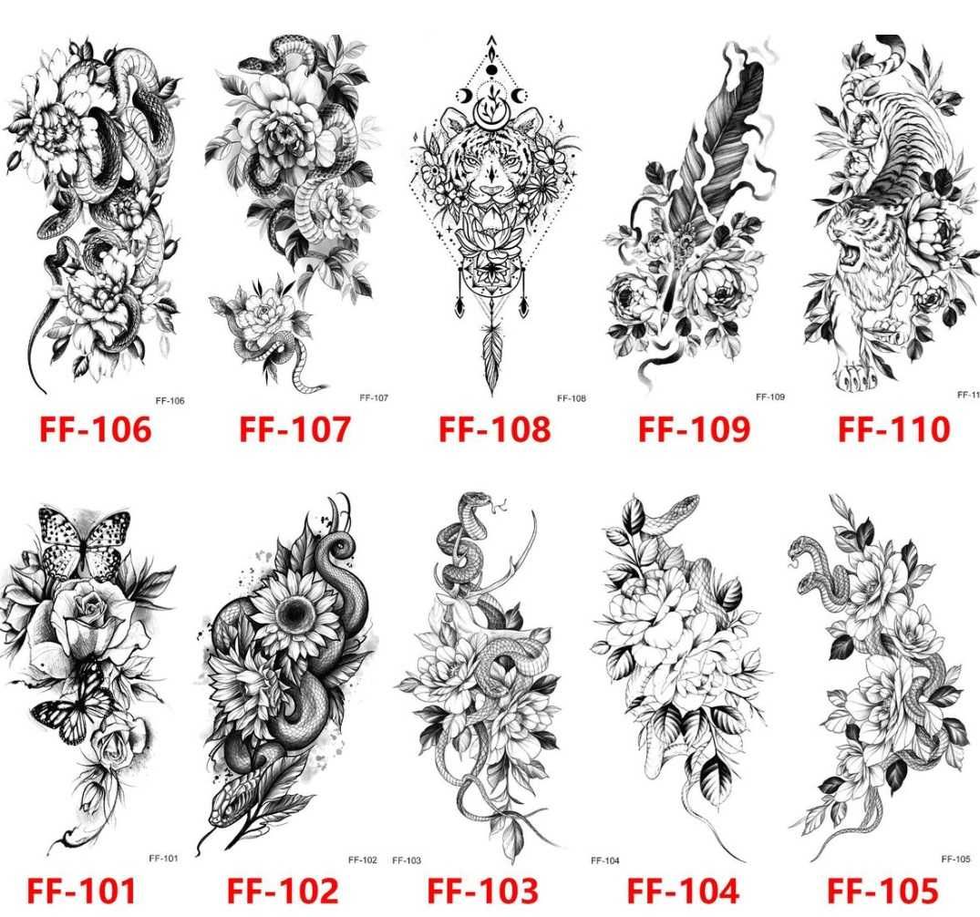 Водостойкие временные татуировки - Новые красивые - для женщин мужчин
