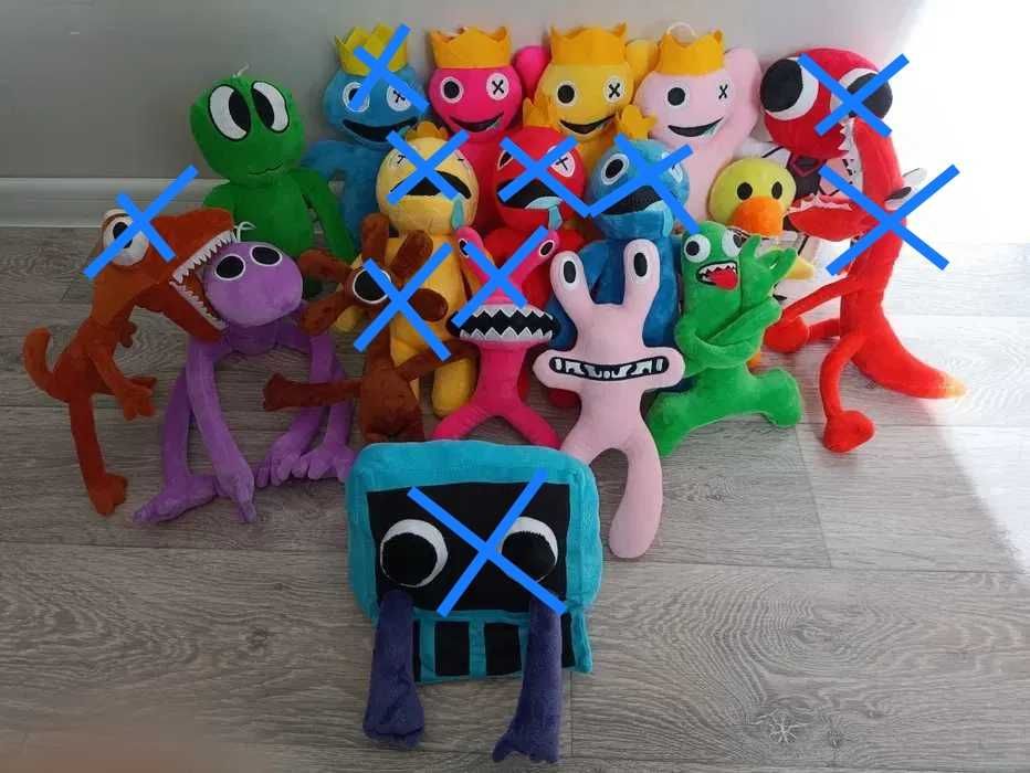 Весь набор Roblox Rainbow Friends Радужные друзья. Мягкая игрушка.