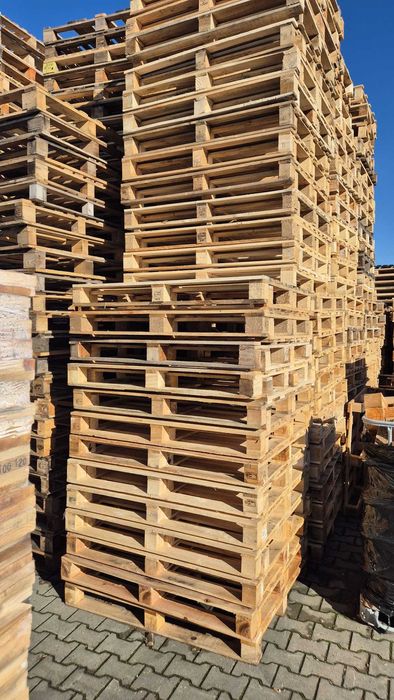 Palety drewniane 120x100 bardzo solidna / całe auto