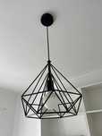 Candeeiro metal preto