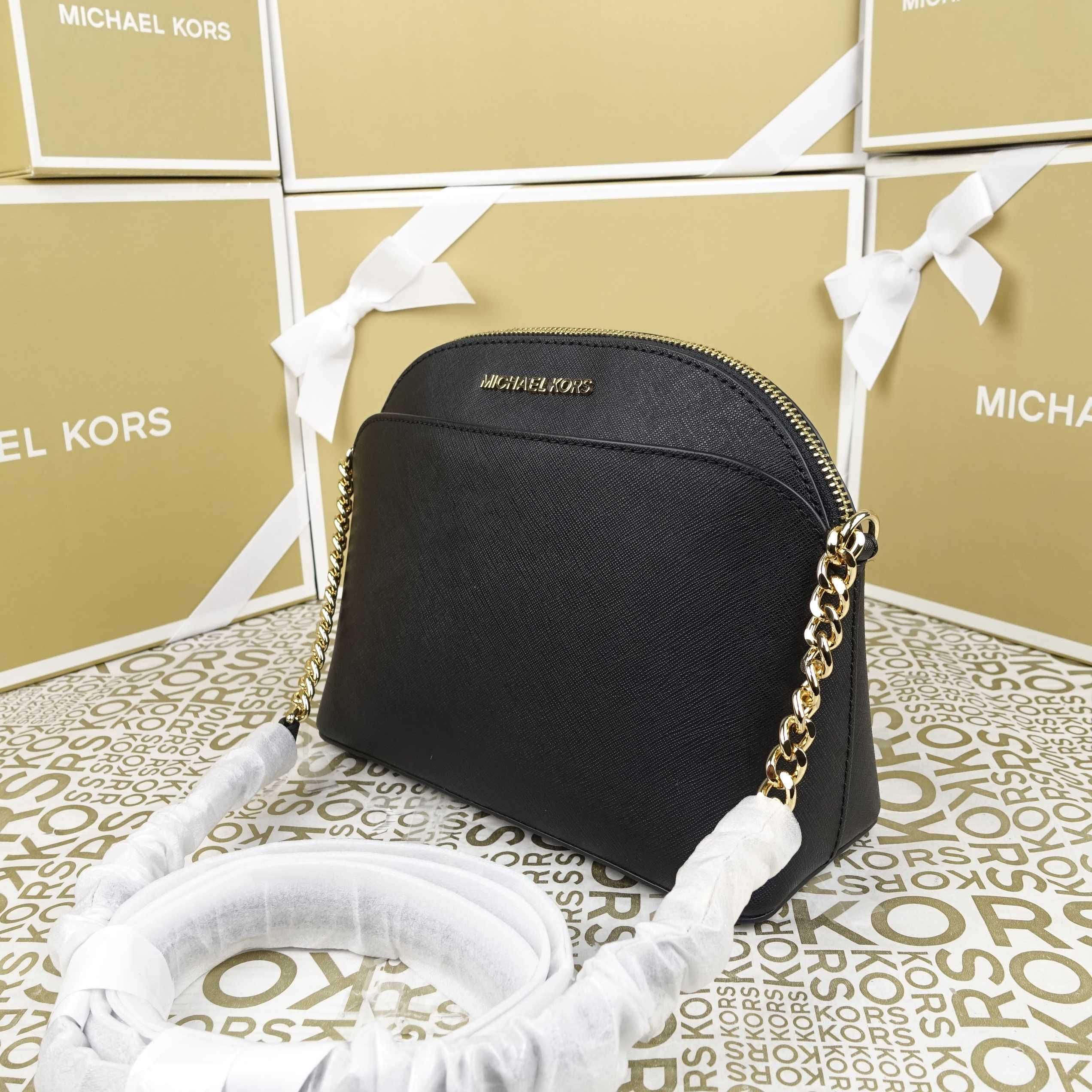 Сумка Michael Kors jet set dome md black оригінал Майкл Корс