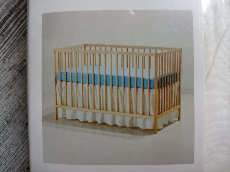 Falbanka, spódnica LEN do łóżeczka dziecięcego IKEA