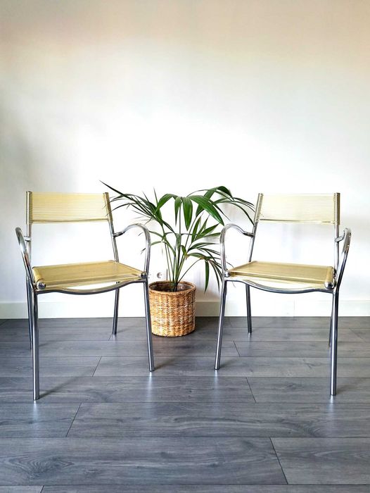 Cadeiras de braços "Spaghetti" 70/80s.  Vintage Armchairs