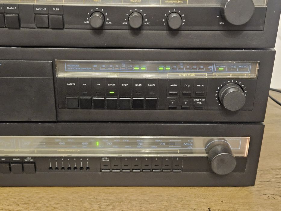 Unitra Diora WS-442 + MDS-442 + AS-642  komplet wieża, sprawna, Dolby