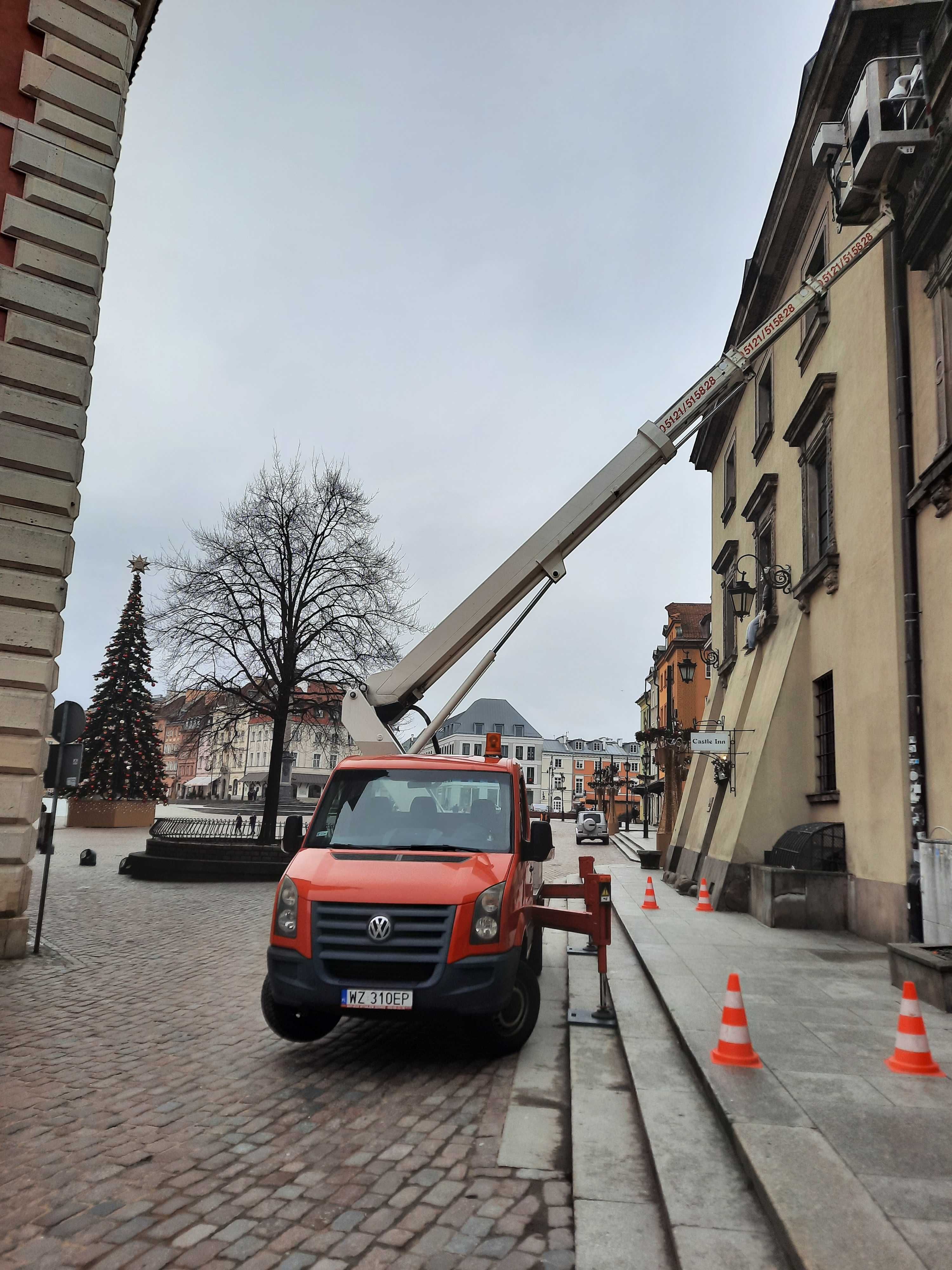 Podnośniki koszowe Warszawa, zwyżka, dźwig, wycinka drzew,