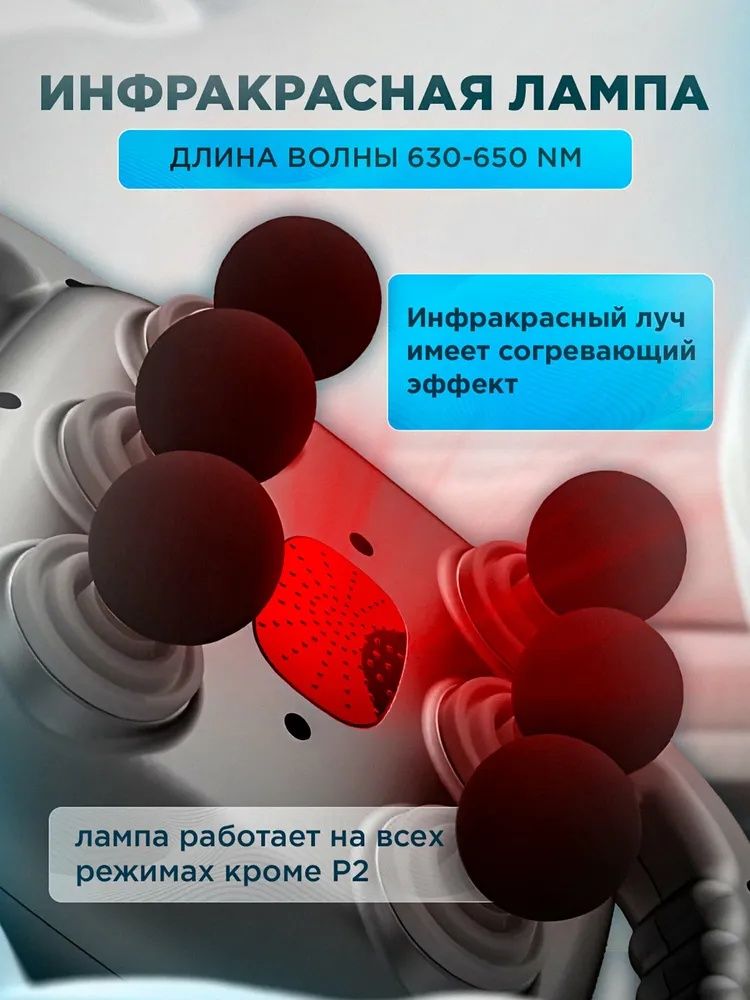 Масажер перкусійний для тіла на 6 головок професійний, акумуляторний