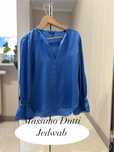 Massimo Dutti jedwab 100% niebieska bluzka chabrowa old money