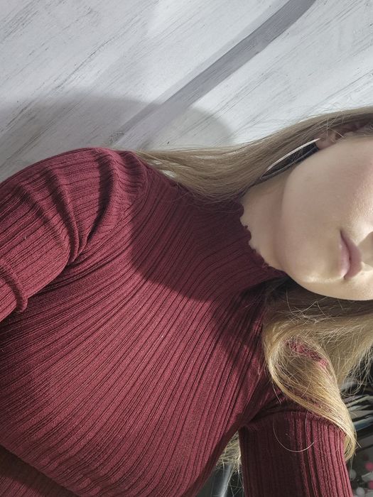 Bordowa bluzka h&m