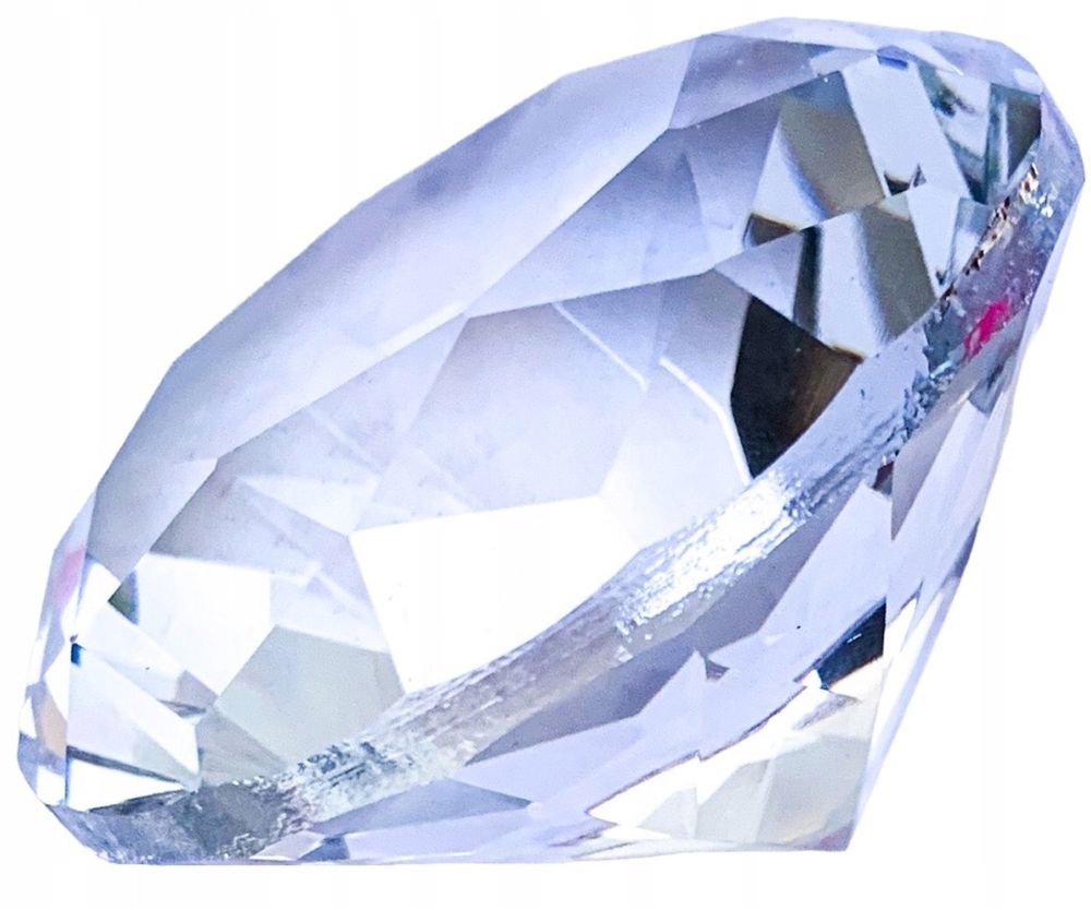 Diament szklany dekoracyjny ozdobny kryształ bezbarwny