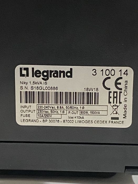 ДБЖ Б/У Legrand Niky 1.5 kVA, без акумулятора. Безперебійник