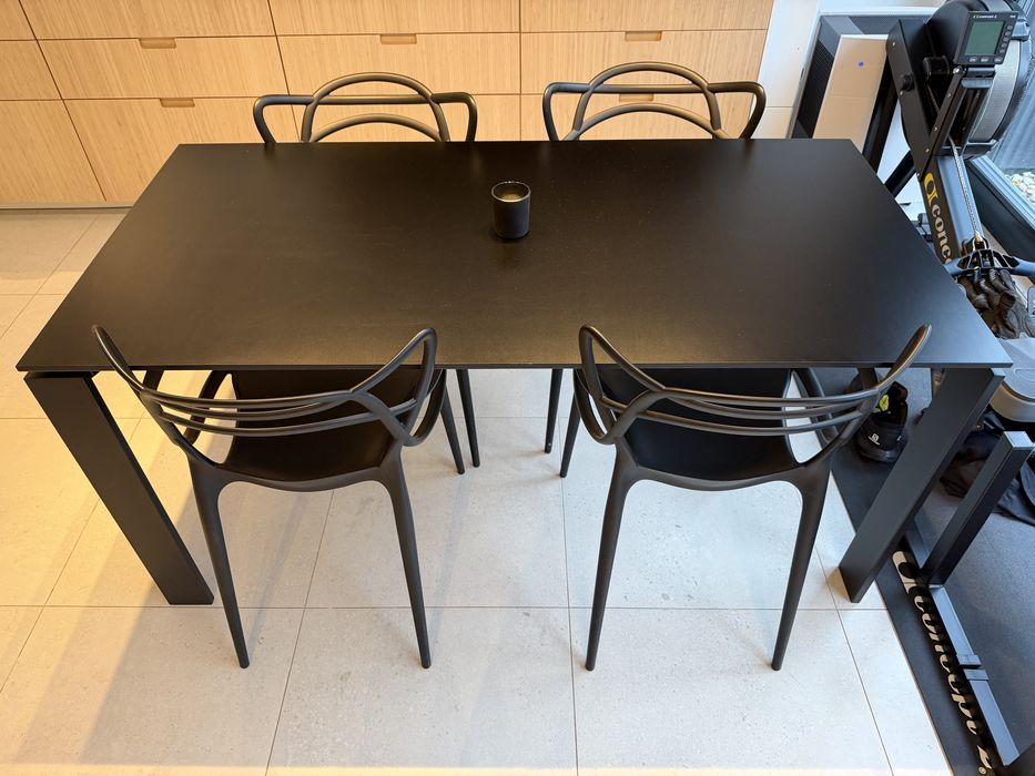 Stół Kartell Four czarny wymiary:  158x79