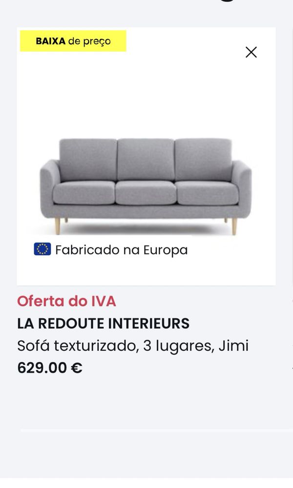 Sofás Texturizados La Redoute Preços na descrição