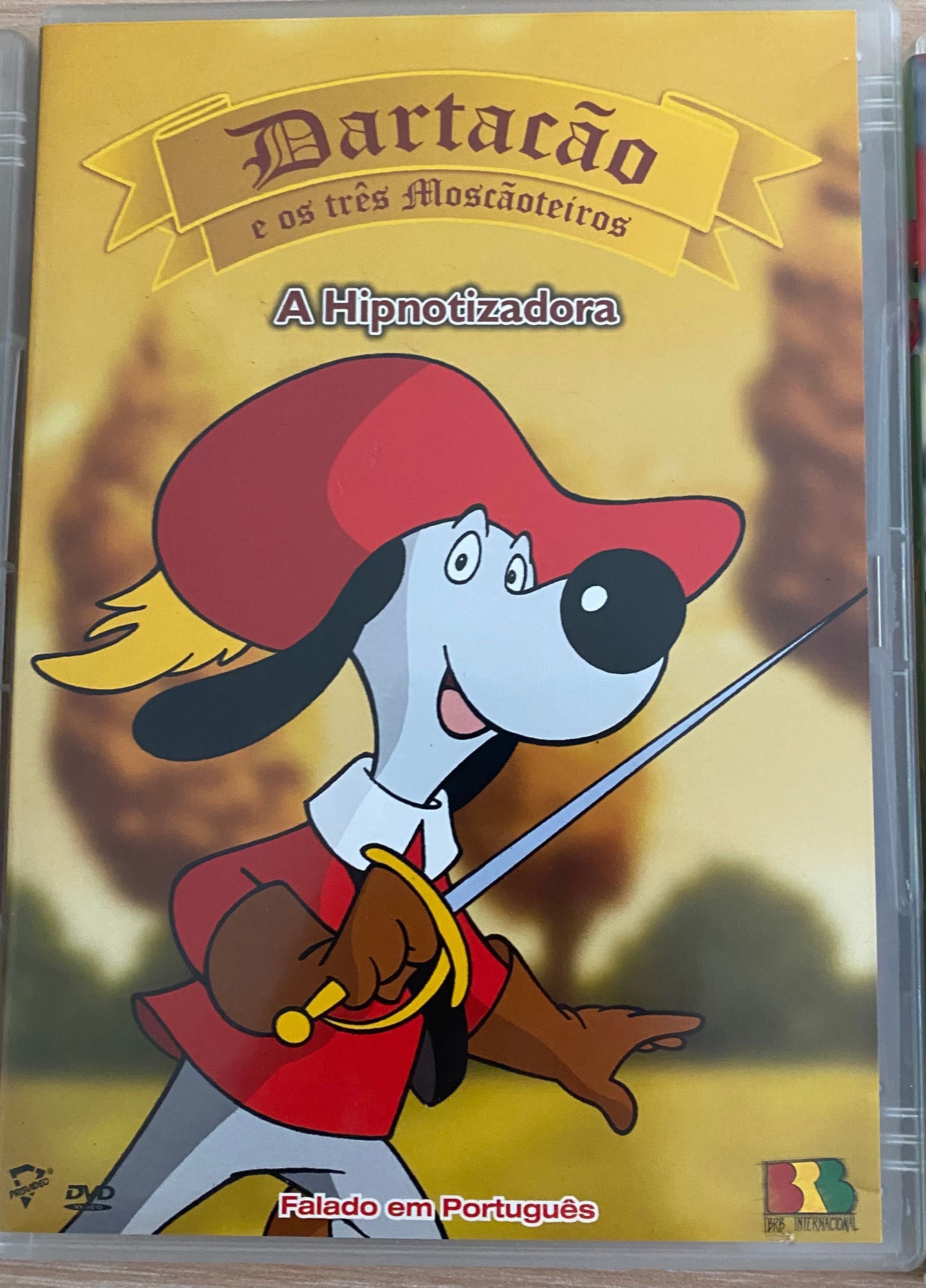 3 DVDs d'artacao - desenhos animados