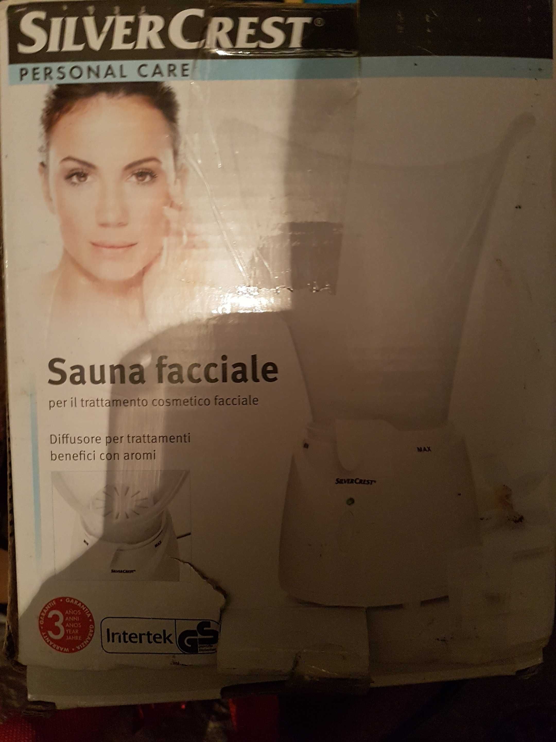 Sauna facial com caixa.